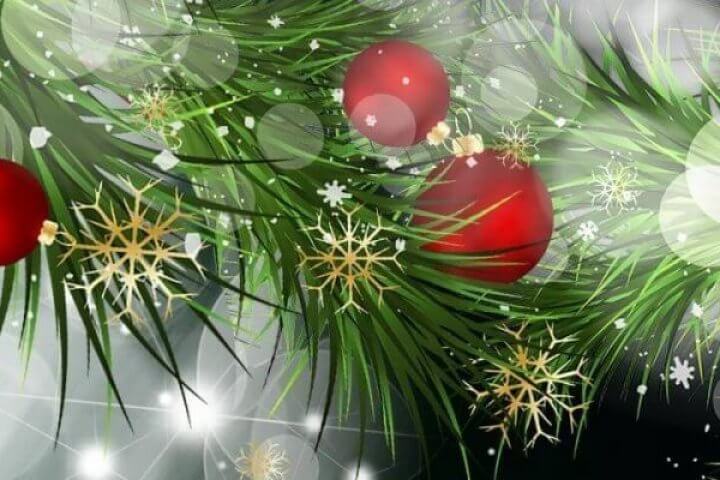 Pine, Snowflakes, Christmas Ornaments
