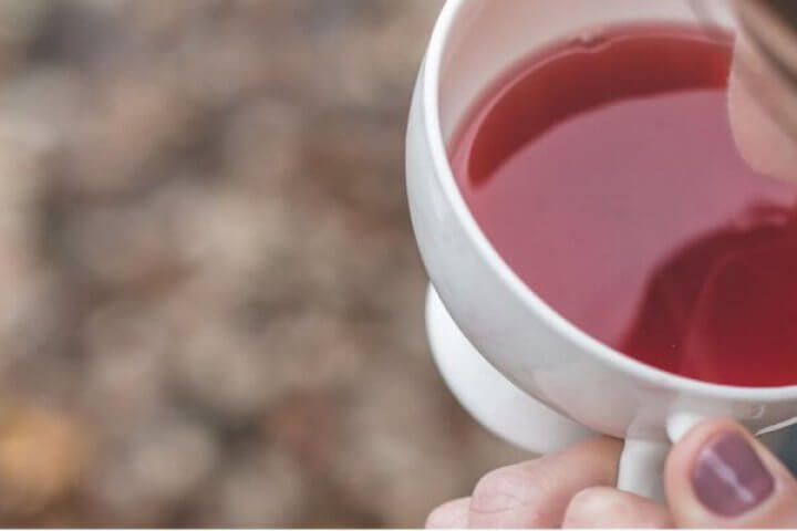 Woman drinking a cup of tea